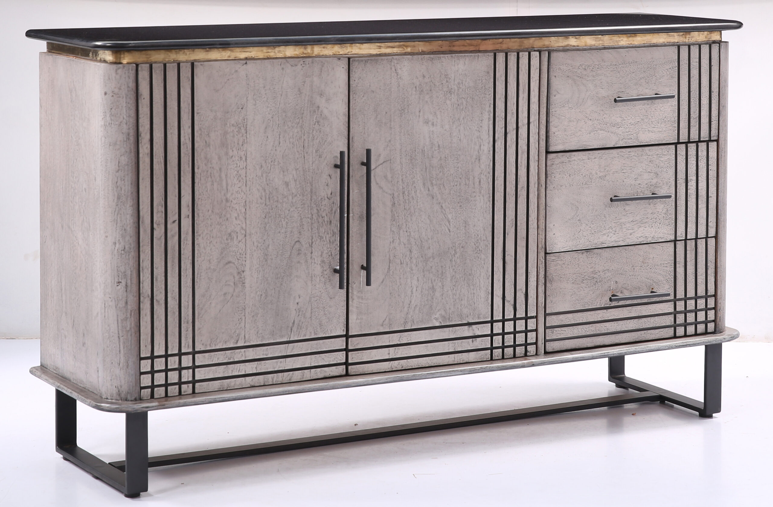 Marble Top Grey Sideboard