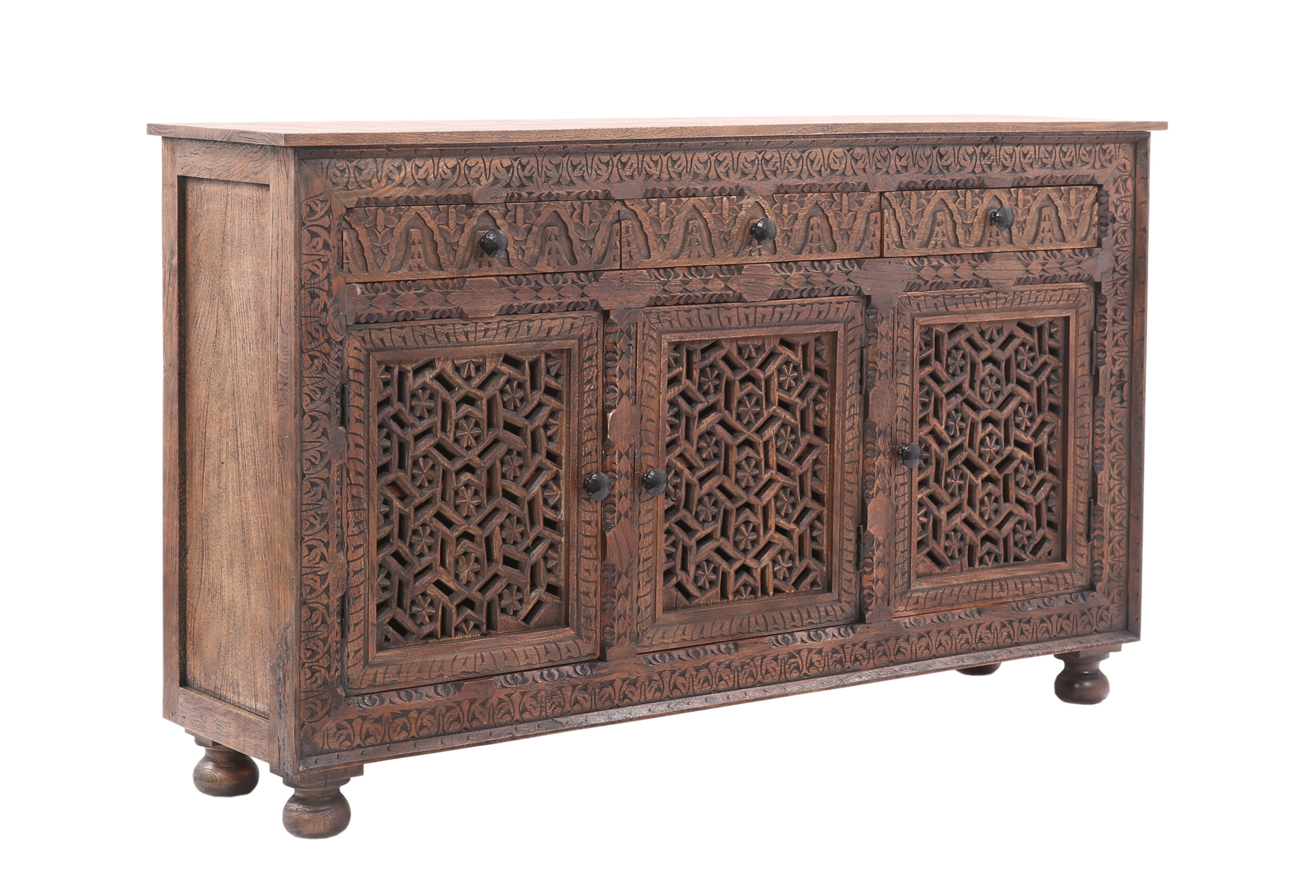 Carving Brown Sideboard